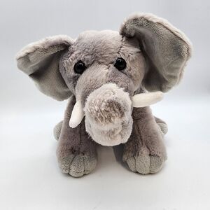 Destination Nation Aurora Baby Elephant Plush 15" Stuffed Animal Soft Bean Tush